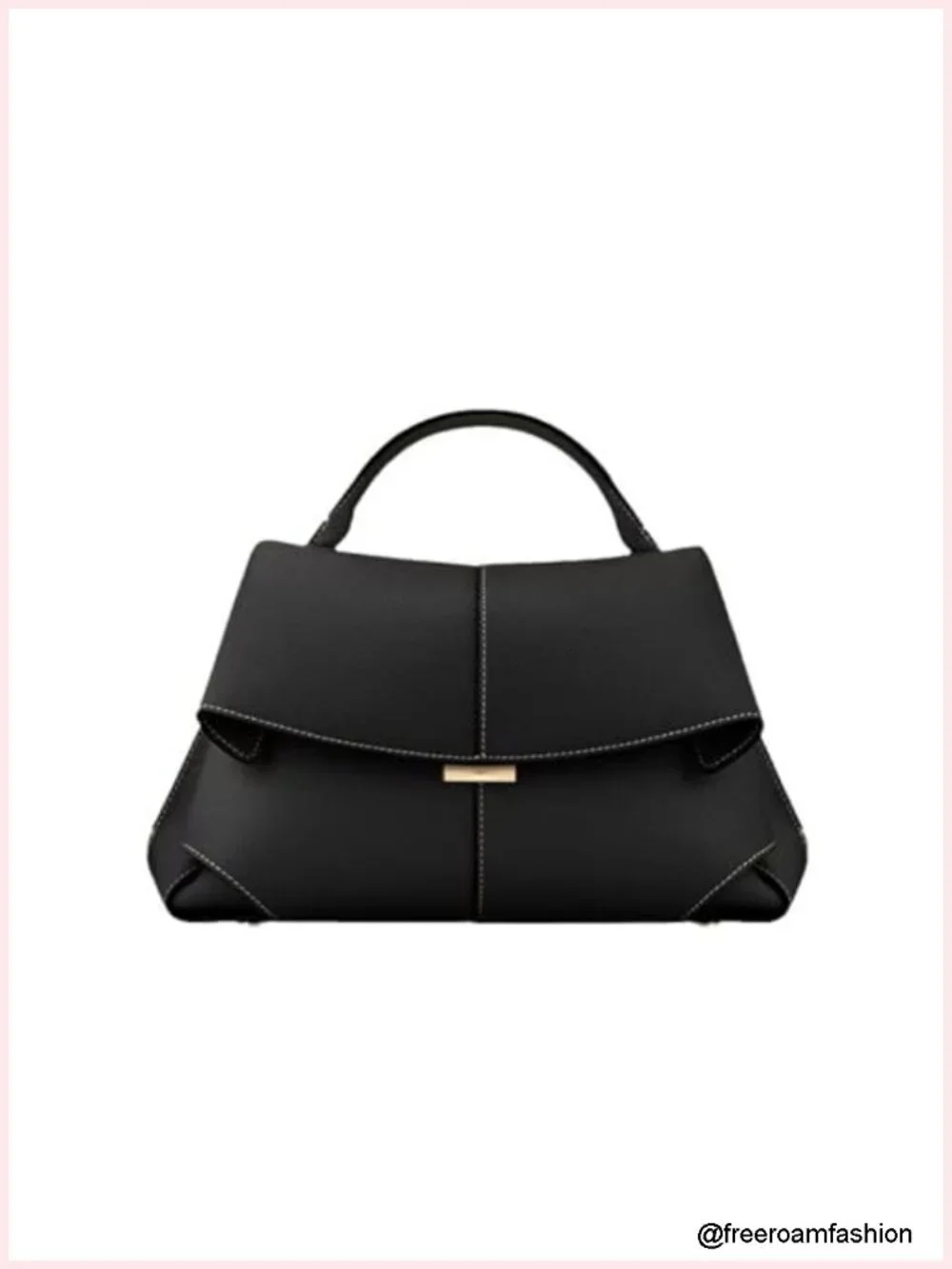 Designer Vegan Leather Satchel Purse - Top Handle Crossbody Bag
